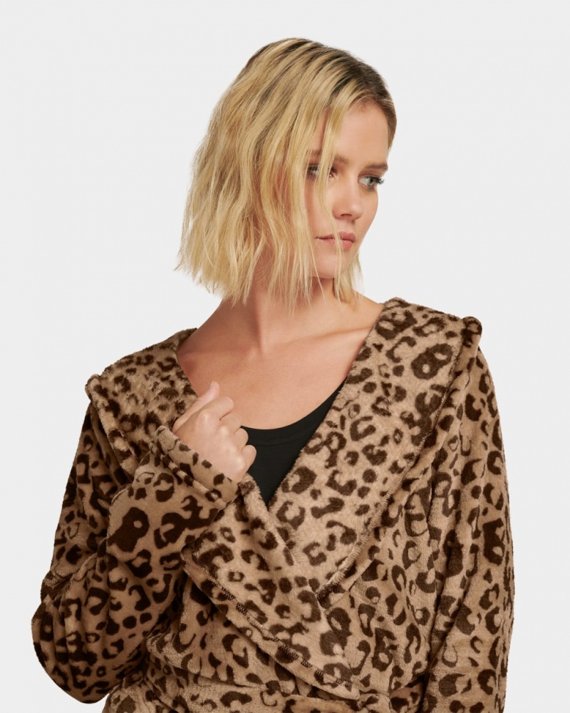 Ugg Miranda Fleece Robe Sovkläder Dam Leopard | QA0859217