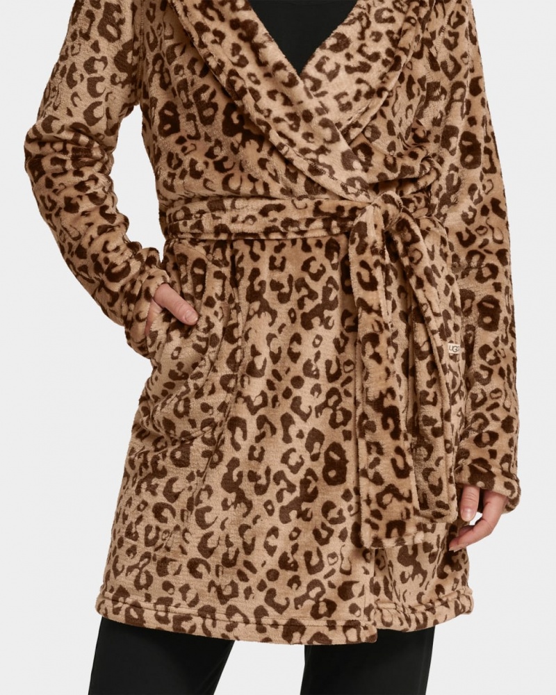 Ugg Miranda Fleece Robe Sovkläder Dam Leopard | QA0859217