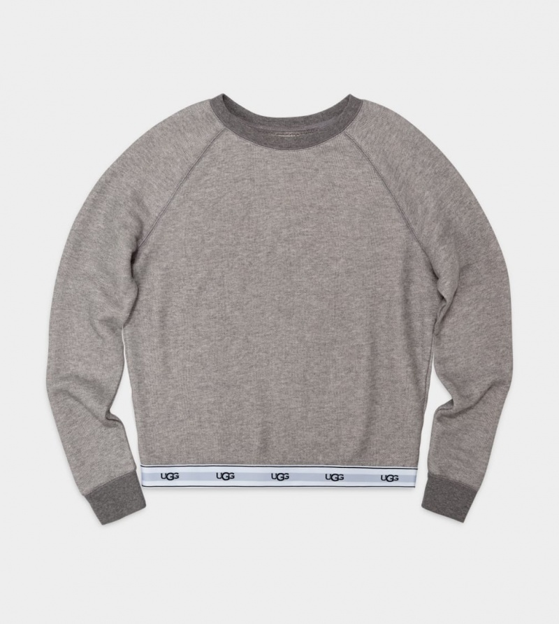 Ugg Nena Crewneck Sweatshirt Dam Grå | DV3540216