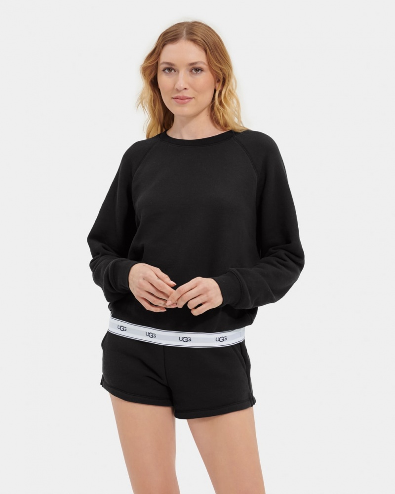 Ugg Nena Crewneck Sweatshirt Dam Svarta | EO9514362