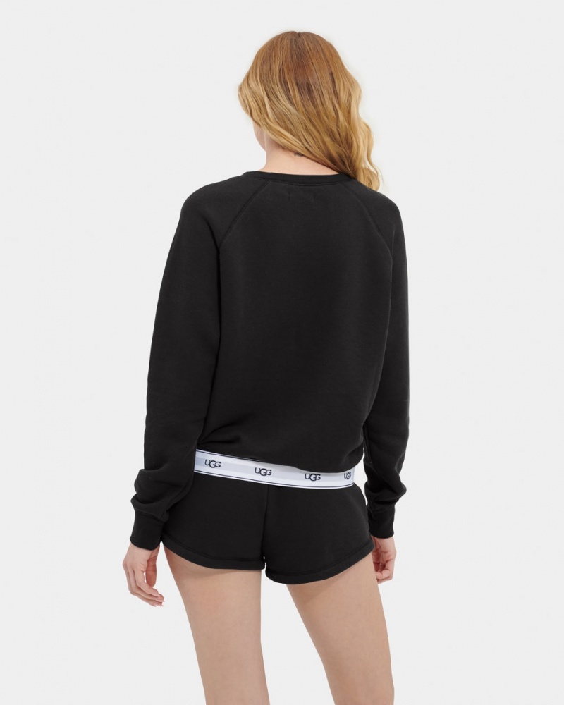 Ugg Nena Crewneck Sweatshirt Dam Svarta | EO9514362