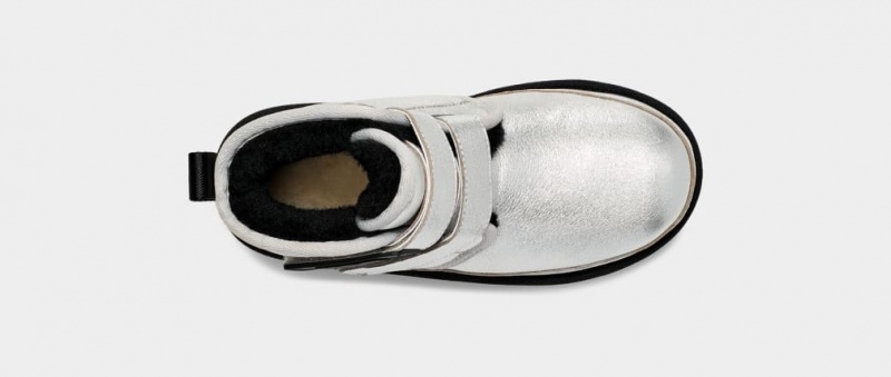 Ugg Neumel Läder Stövlar Barn Silver Metal | OE7682490