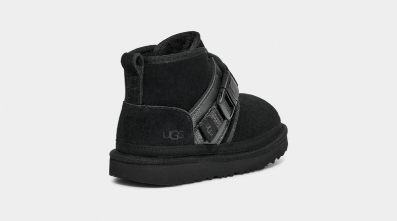 Ugg Neumel Snapback Stövlar Barn Svarta | GU5819076