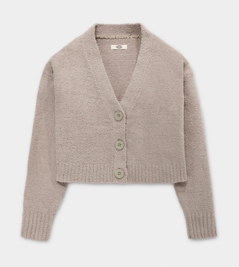 Ugg Nyomi Cropped Cardigan Dam Grå | HF0247185