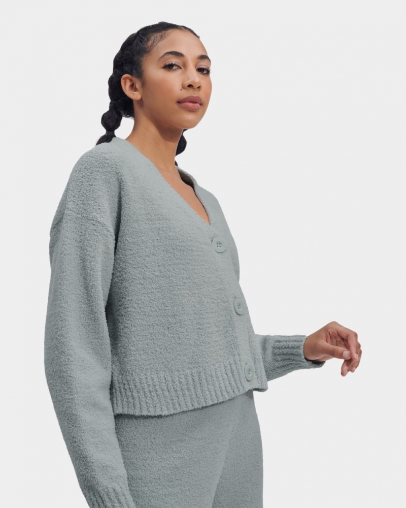 Ugg Nyomi Cropped Cardigan Dam Grå | XY9407865