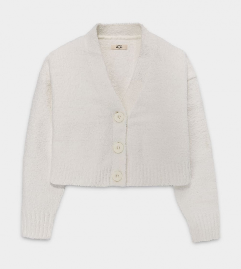 Ugg Nyomi Cropped Cardigan Dam Grädde | ZG2570369