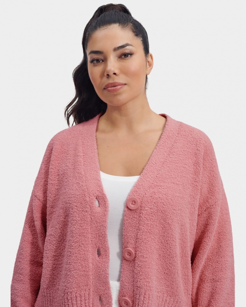 Ugg Nyomi Cropped Cardigan Dam Rosa | VS5432687