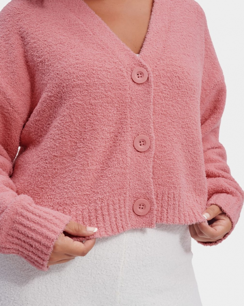 Ugg Nyomi Cropped Cardigan Dam Rosa | VS5432687