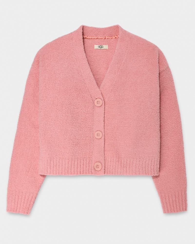 Ugg Nyomi Cropped Cardigan Dam Rosa | VS5432687