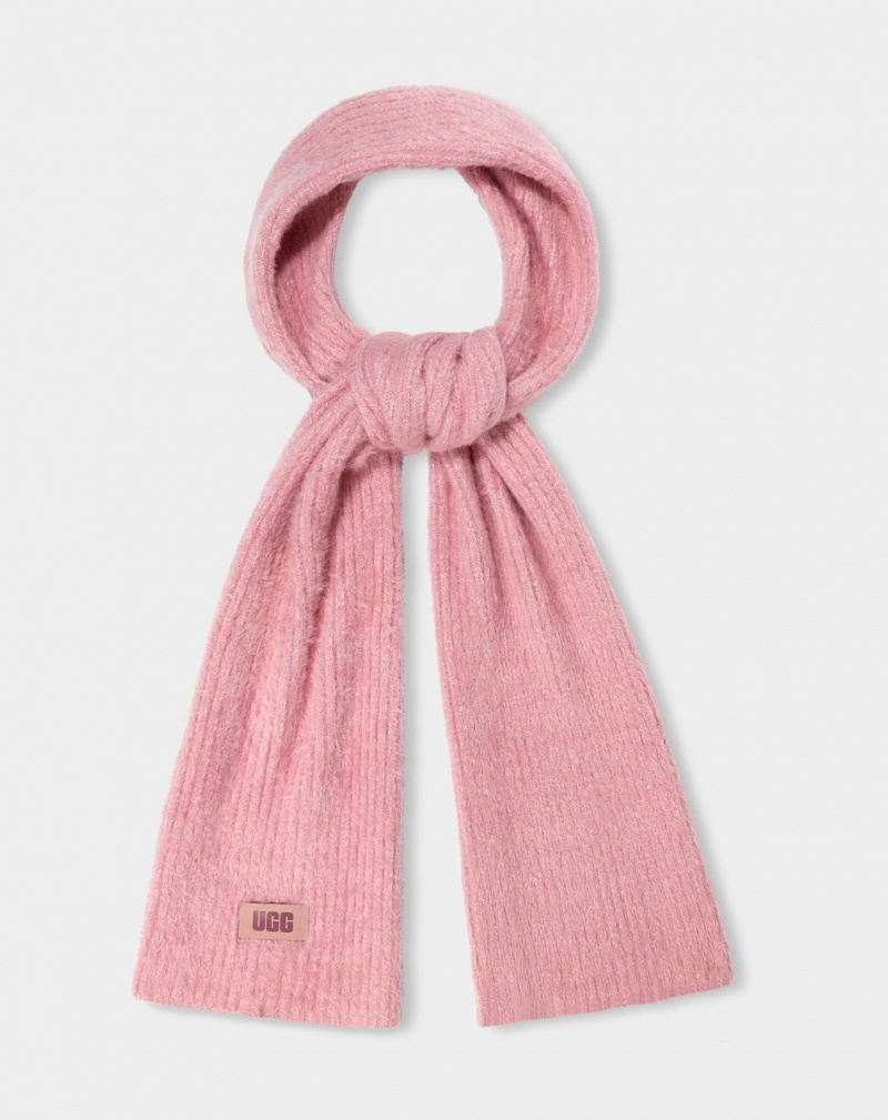 Ugg Plait Plush Knit Halsduk Dam Rosa Olika Färger | QM6327890