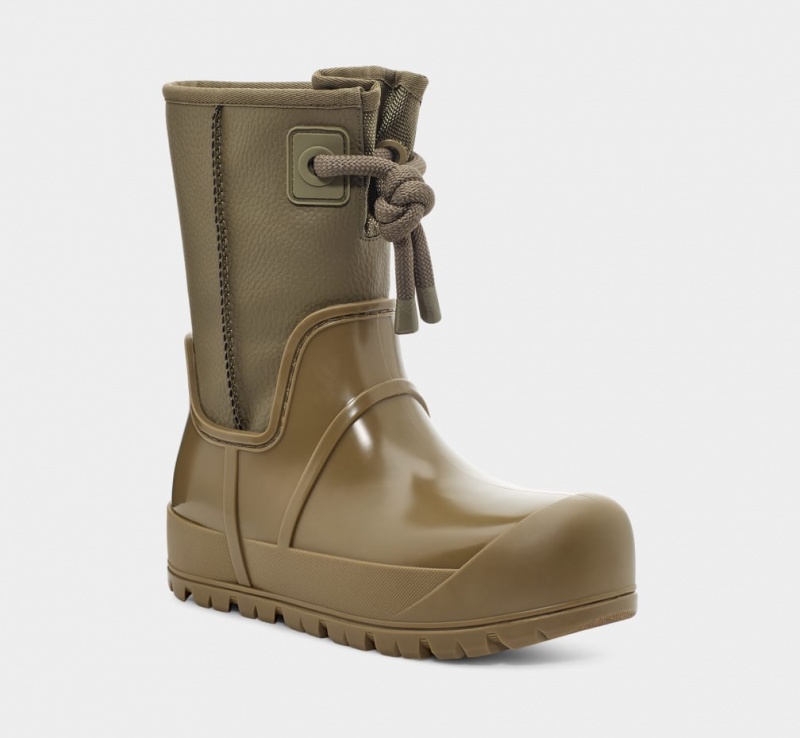 Ugg Raincloud Spets Stövlar Dam Olivgröna | QZ7895024