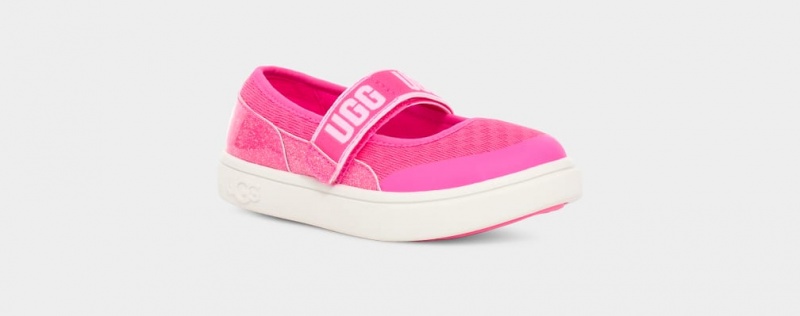 Ugg Rennon Skimmer Glitter Sneakers Barn Rosa | VQ4071328