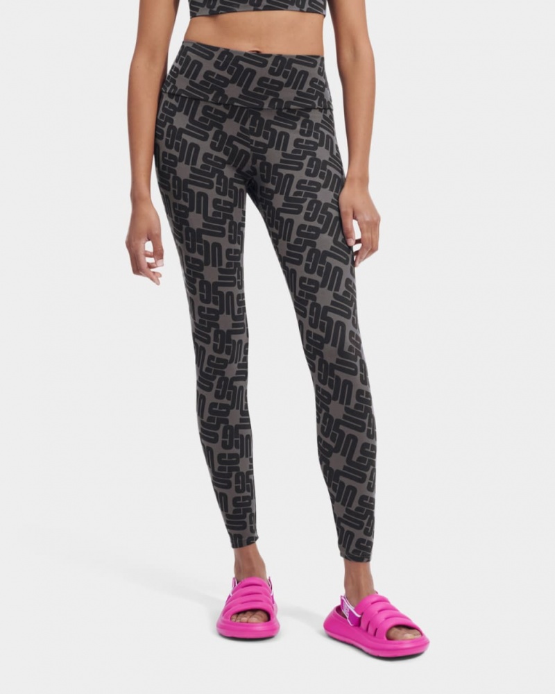 Ugg Saylor Monogram Leggings Dam Svarta | ST6921045