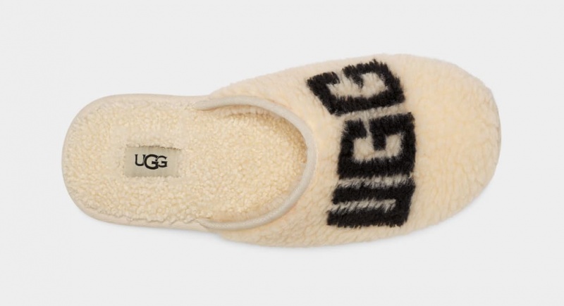 Ugg Scuff Curly Tryck Tofflor Herr Beige | GU6023547