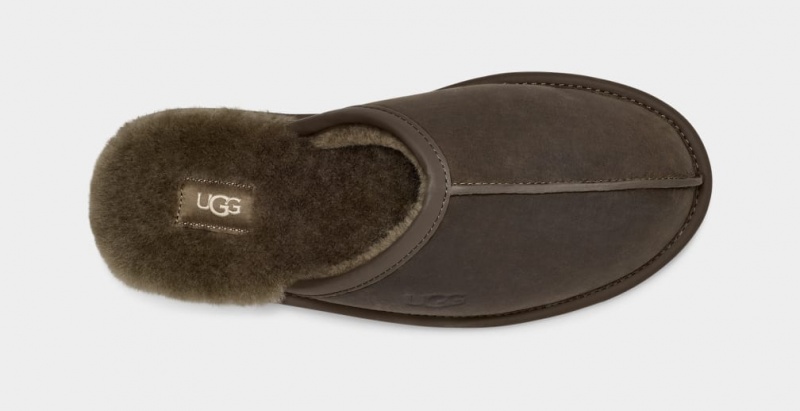 Ugg Scuff Läder Tofflor Herr Olivgröna | AW8640712