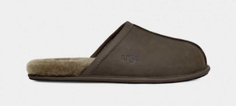 Ugg Scuff Läder Tofflor Herr Olivgröna | AW8640712