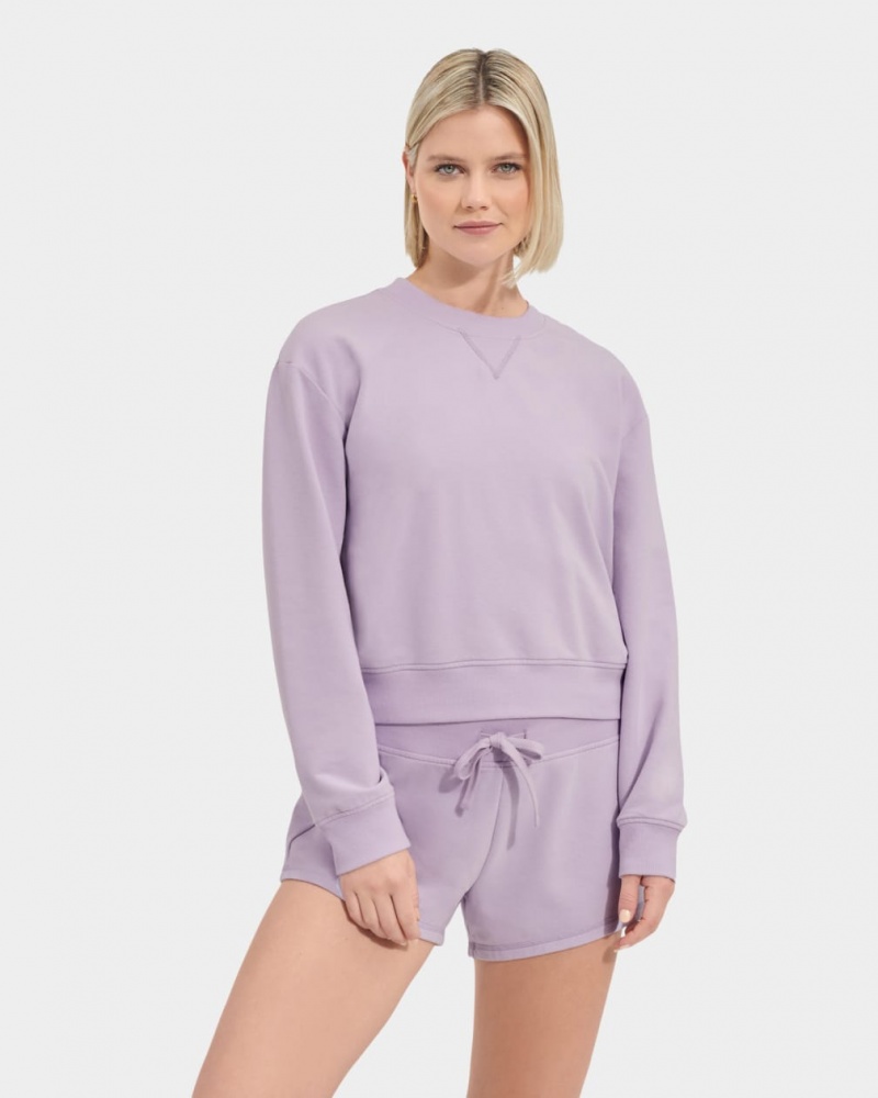 Ugg Seleste Micro Terry Sweatshirt Dam Lila | ZS8971452