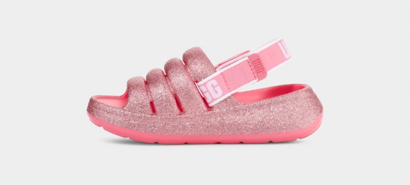 Ugg Sport Yeah Glitter Sandaler Barn Rosa | TP3514260