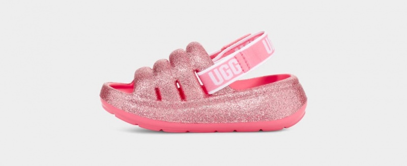 Ugg Sport Yeah Glitter Sandaler Barn Rosa | WZ2034765