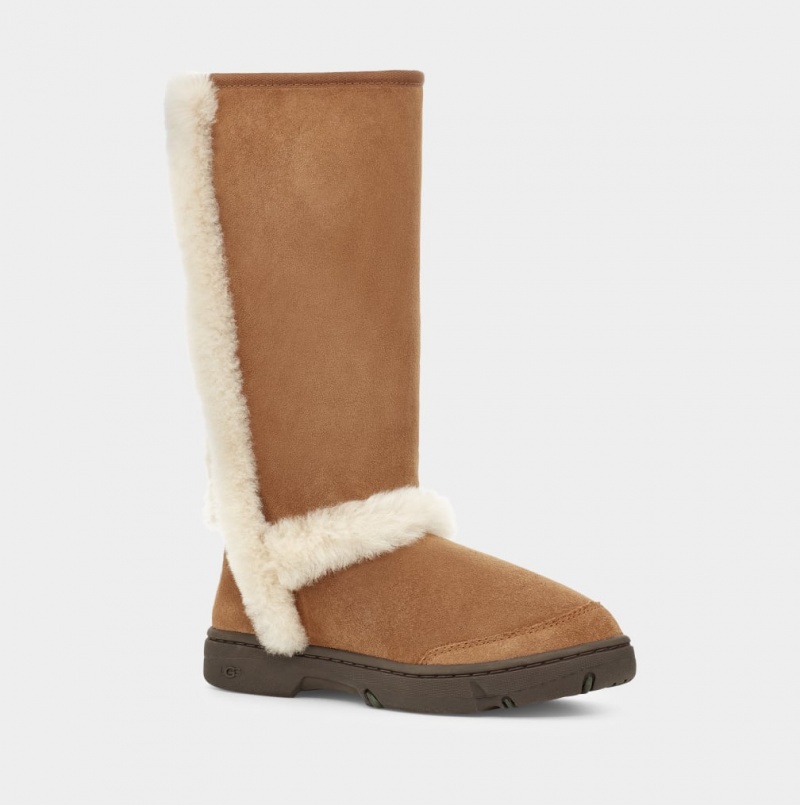 Ugg Sunburst Höga Stövlar Dam Bruna | AD1950874