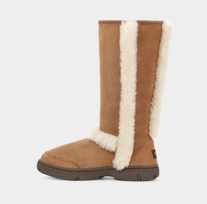 Ugg Sunburst Höga Stövlar Dam Bruna | AD1950874