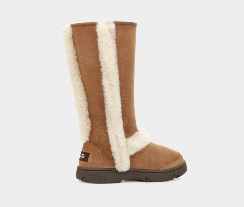 Ugg Sunburst Höga Stövlar Dam Bruna | AD1950874