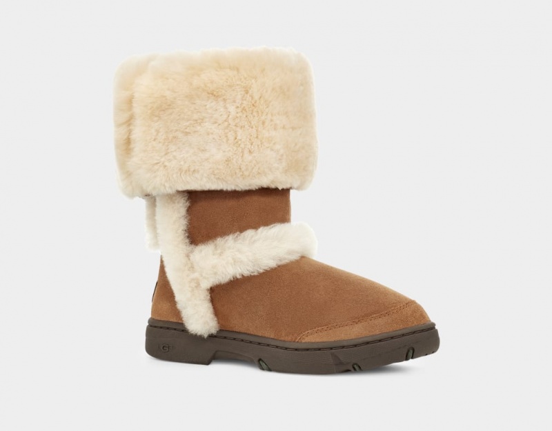 Ugg Sunburst Höga Stövlar Dam Bruna | AD1950874