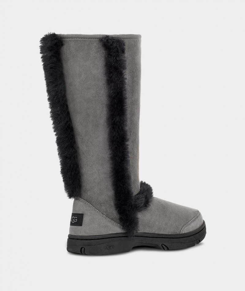 Ugg Sunburst Höga Stövlar Dam Grå Svarta | LI9782315