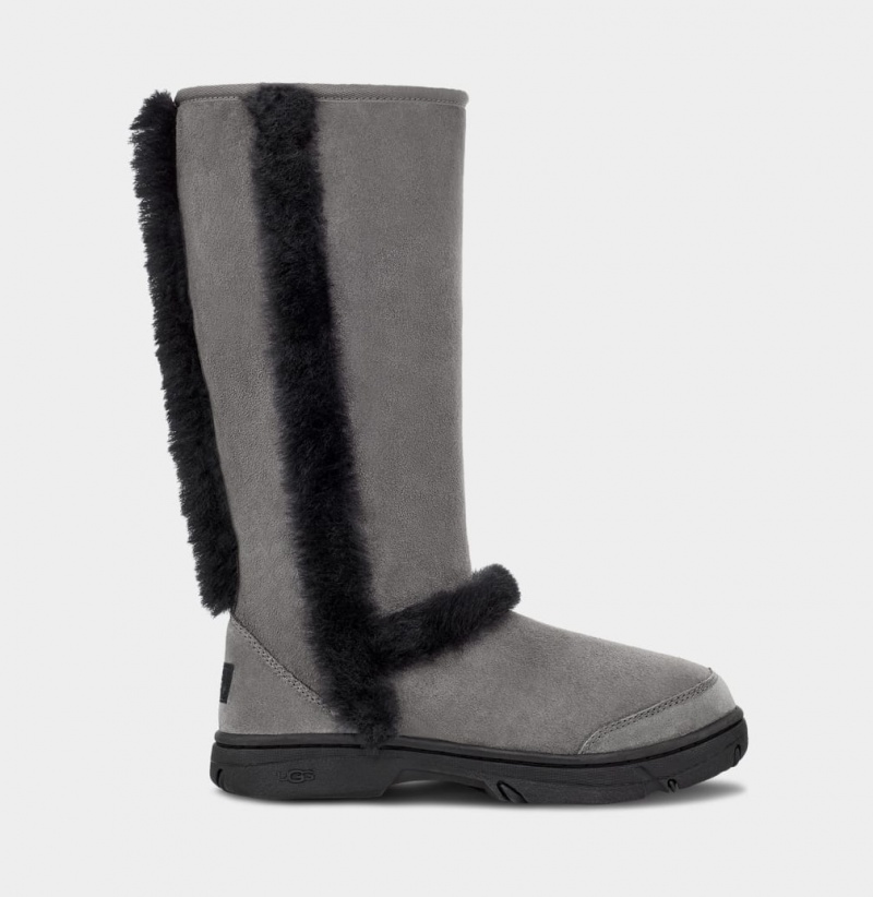 Ugg Sunburst Höga Stövlar Dam Grå Svarta | LI9782315