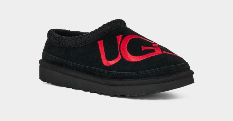 Ugg Tasman Logo Tofflor Herr Svarta Röda | KZ1253980