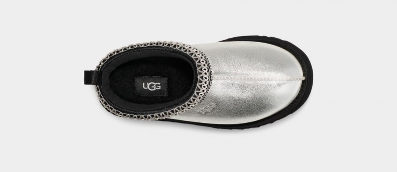 Ugg Tazz Läder Tofflor Barn Silver Metal | AZ0829574