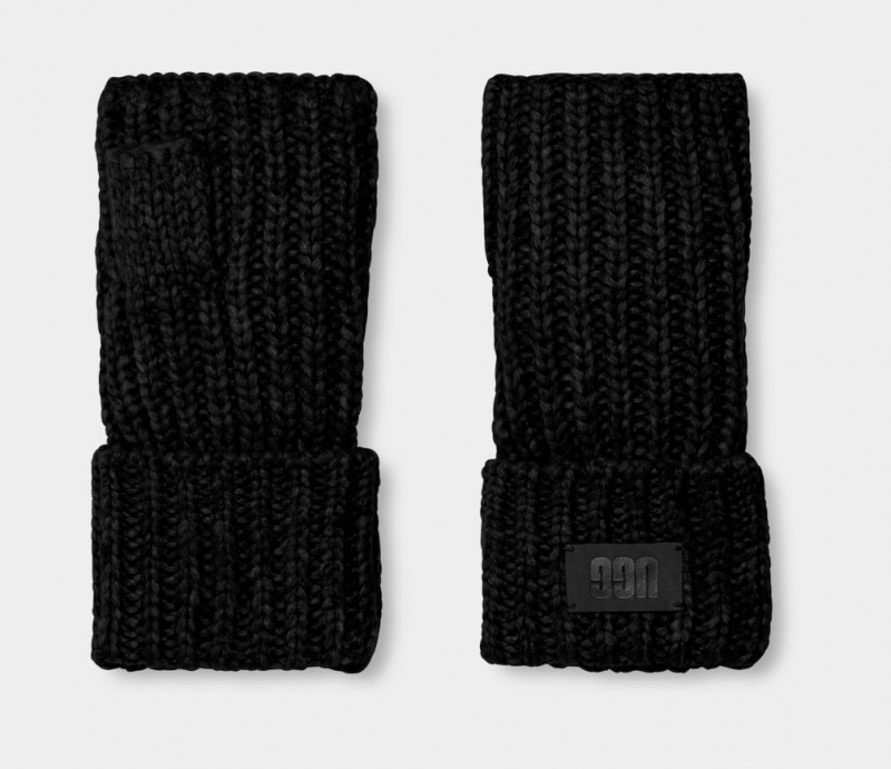 Ugg Tjock Fingerless Cuff Handskar Dam Svarta | NM5479361