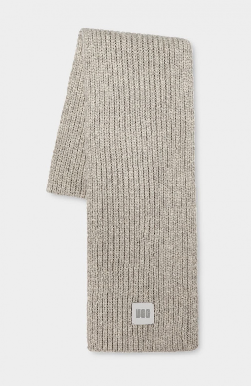 Ugg Tjock Rib Knit Halsduk Dam Ljusgrå | MU5170298