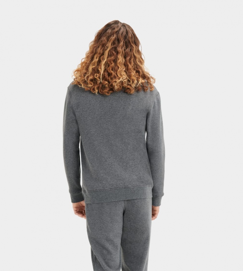 Ugg Zeke Half Zip Pullover Sweatshirt Herr Grå | KJ1594670