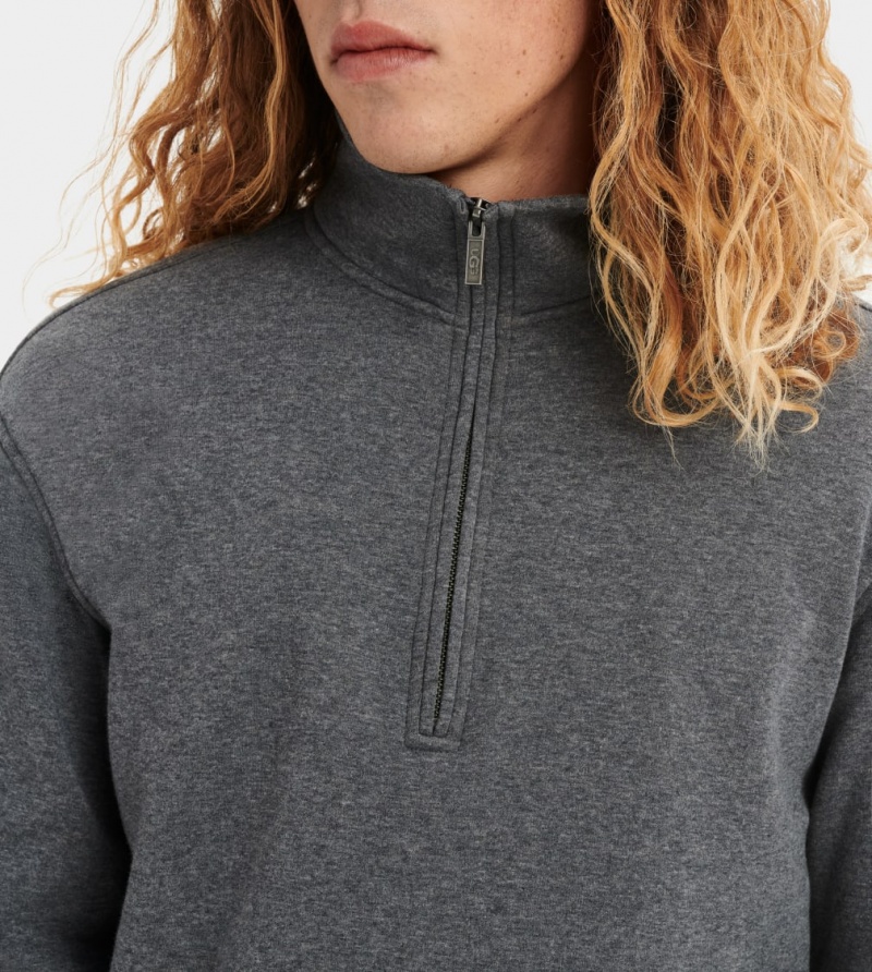 Ugg Zeke Half Zip Pullover Sweatshirt Herr Grå | KJ1594670